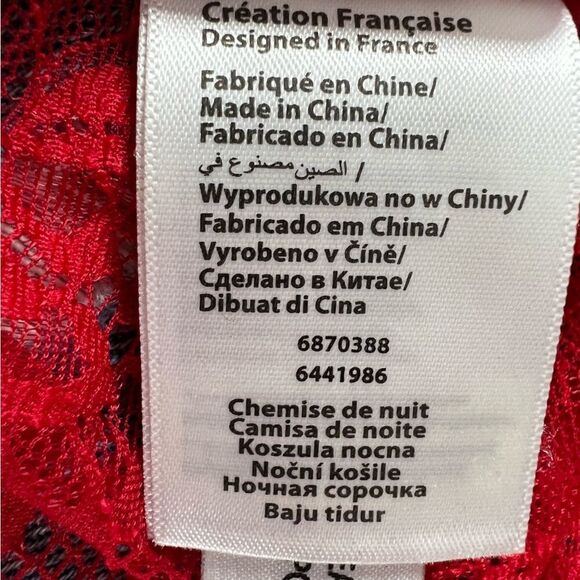 Etam Paris Red Lace Low Back Chemise Lingerie 6 - Picture 13 of 15